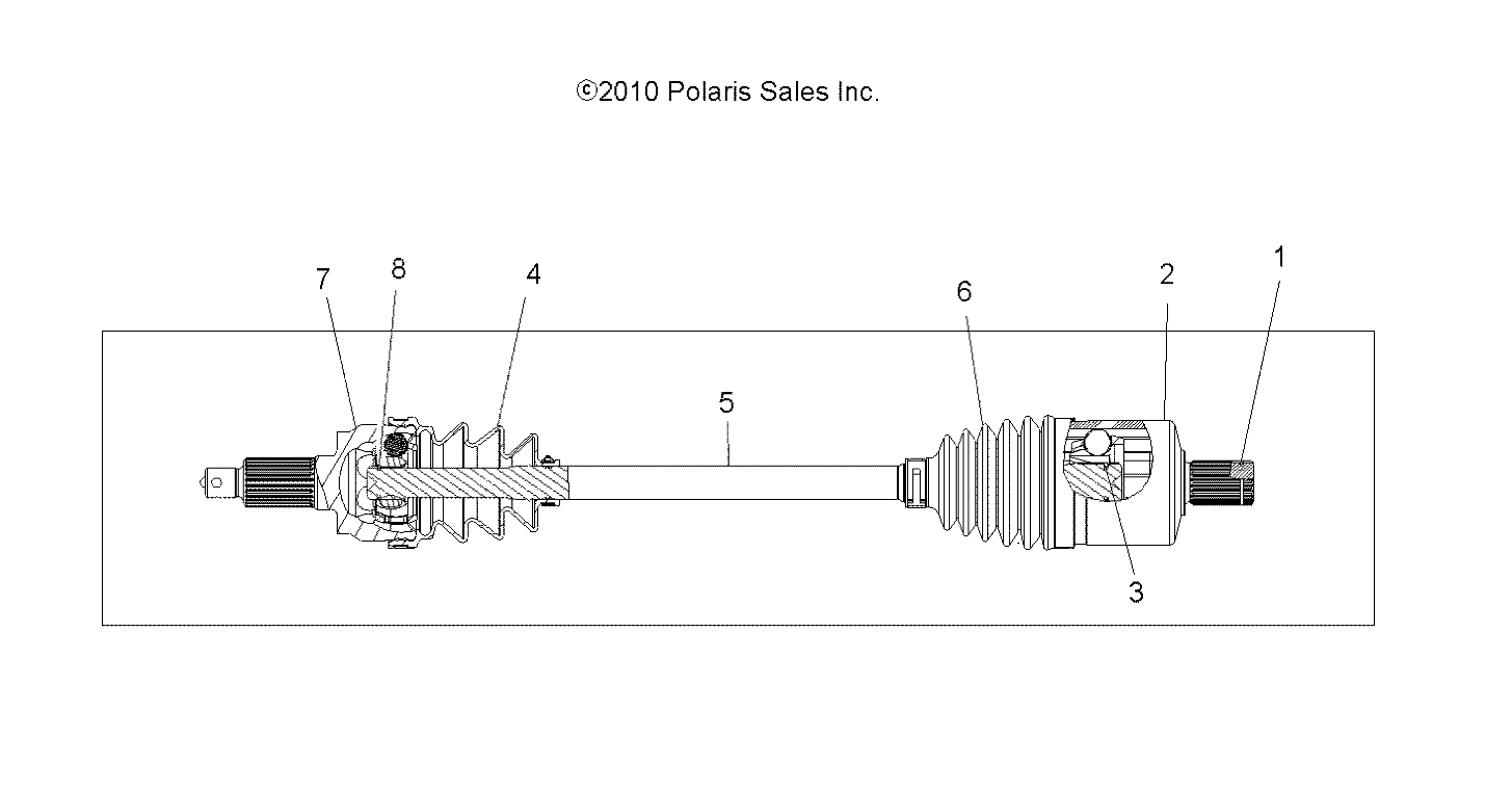 DRIVE TRAIN, DRIVE SHAFT, FRONT - A12ZN5EFF (49ATVSHAFTDRIVE1332873)