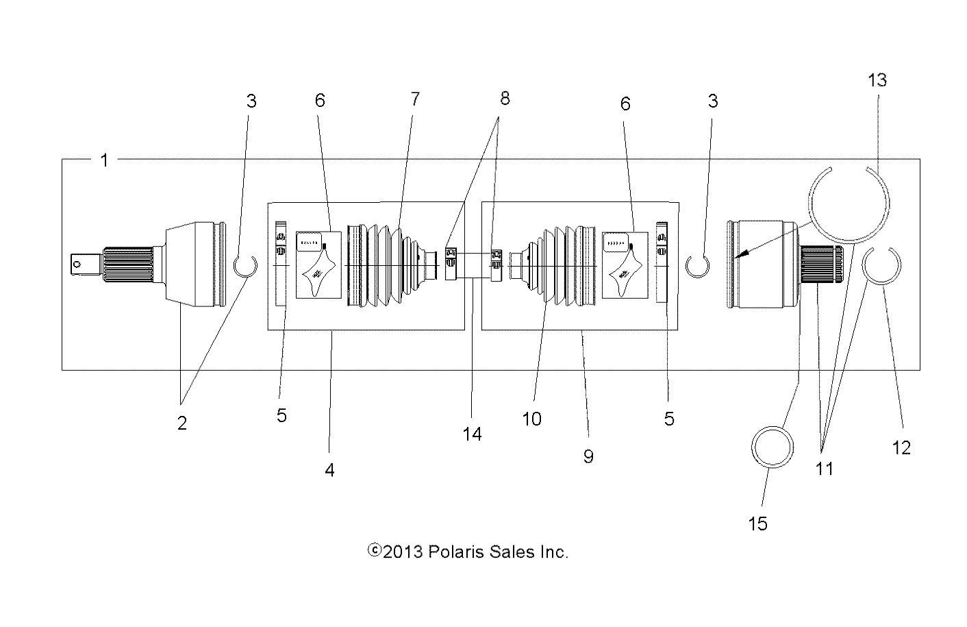 DRIVE TRAIN, DRIVE SHAFT, REAR - A25SXR95AM (13SP550)