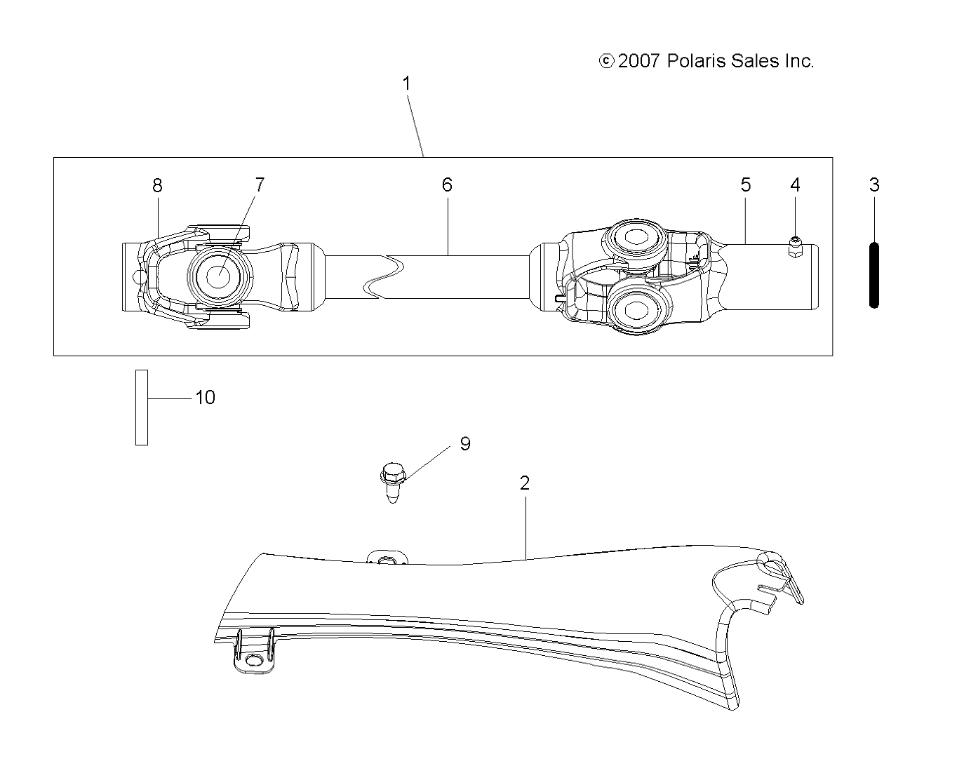 DRIVE TRAIN, PROP SHAFT - A08CL50AA (49ATVSHAFTPROP086X6)