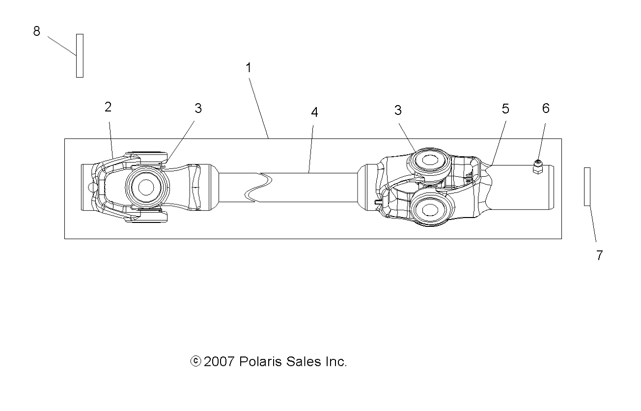 DRIVE TRAIN, FRONT PROP SHAFT - A14CF76AA (49ATVSHAFTPROP08SP800EFI)