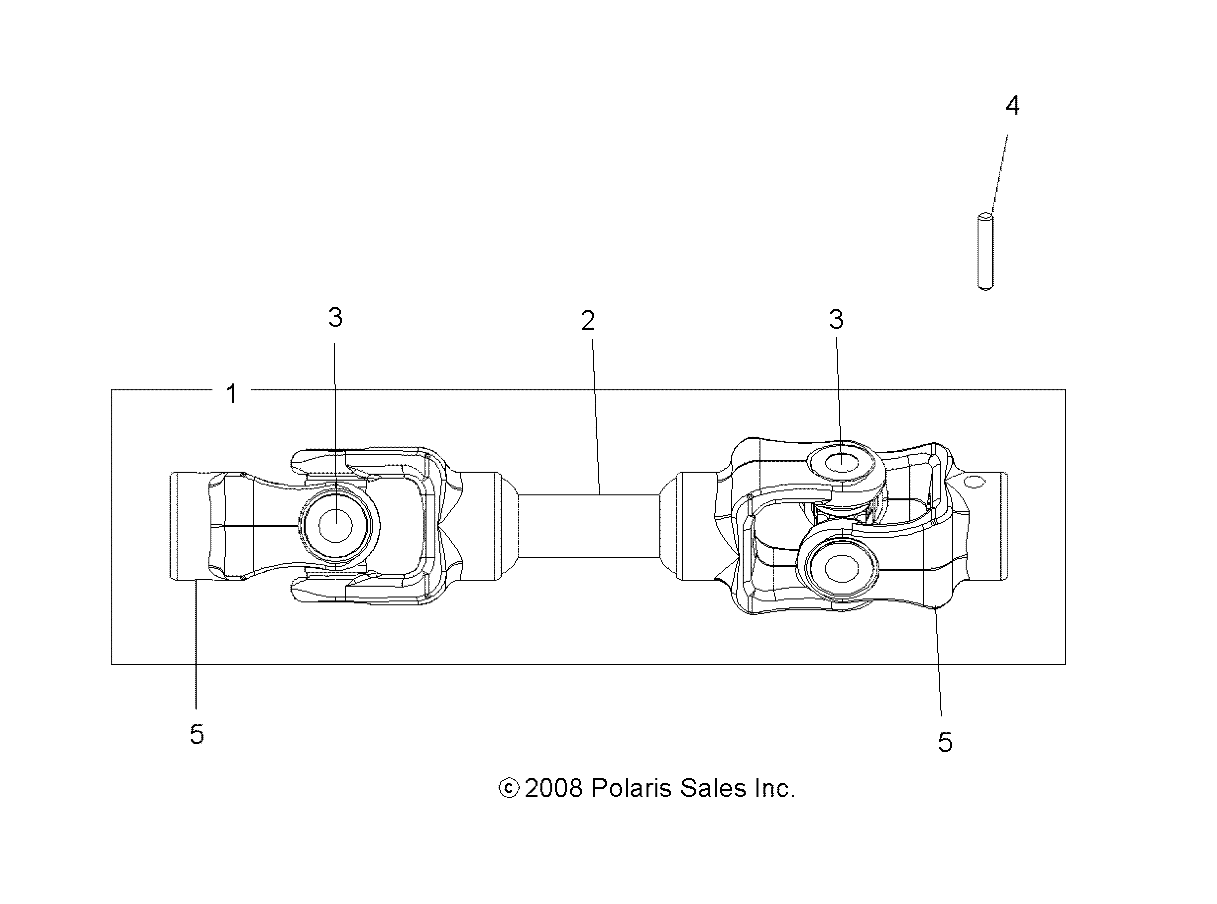 DRIVE TRAIN, MID PROP SHAFT - A10CL76AA (49ATVSHAFTPROP096X6)