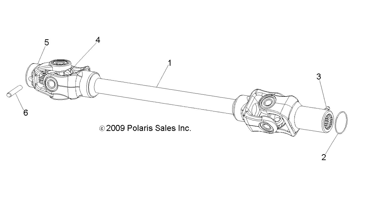 DRIVE TRAIN, FRONT PROP SHAFT - A12NG50FA (49ATVSHAFTPROP10SCRAM)