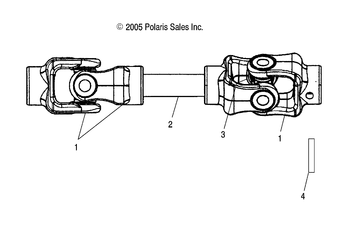 DRIVE TRAIN, REAR PROP SHAFT (Built 8/22/07 and Before) - A08MN76AF/AL/AQ/AS/AX (49ATVSHAFTPROPRR08SP800)