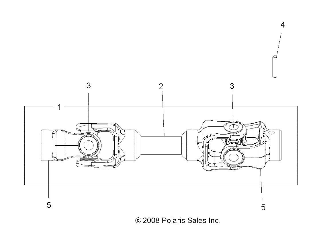 DRIVE TRAIN, REAR PROP SHAFT - A14CF76FA (49ATVSHAFTPROPRR096X6)