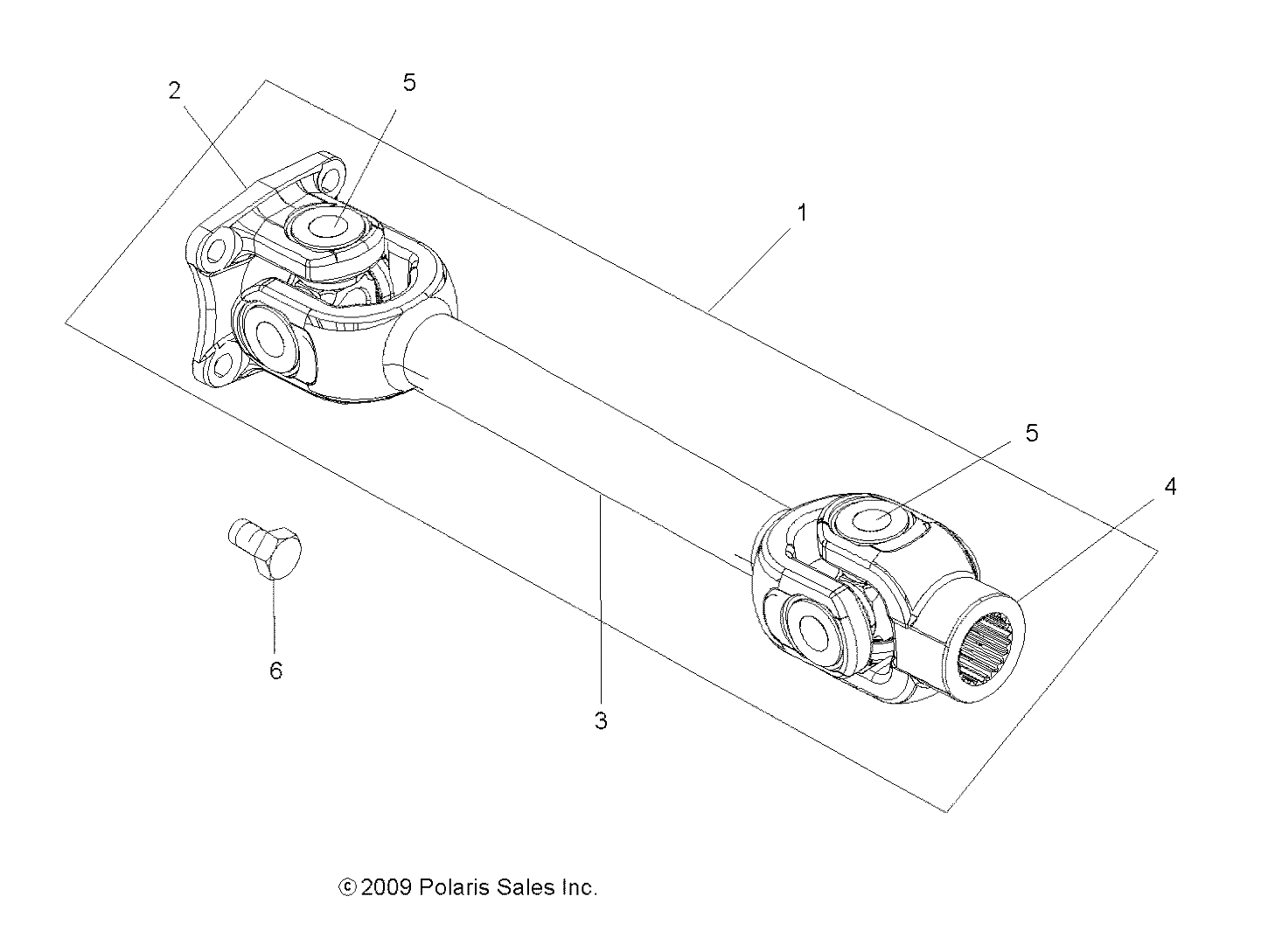 DRIVE TRAIN, PROP SHAFT, REAR - A17SYE85AS (49ATVSHAFTPROPRR10SP550X2)