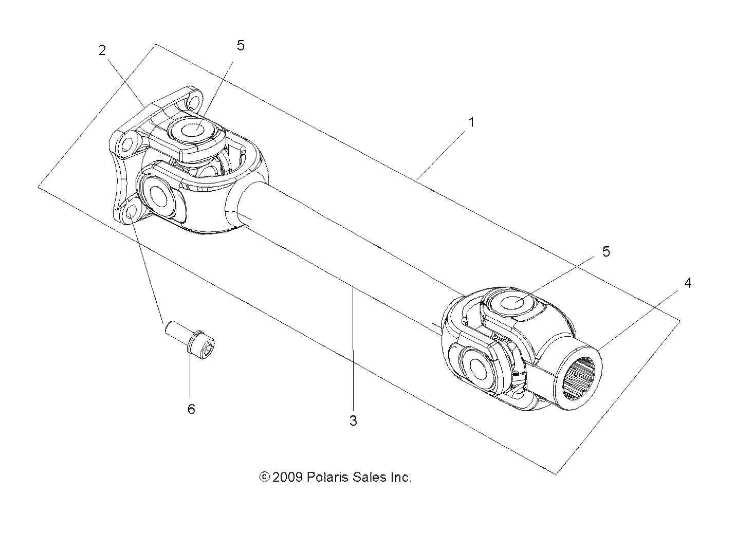 DRIVE TRAIN, PROP SHAFT, REAR - A13DN5EFL (49ATVSHAFTPROPRR1332724)