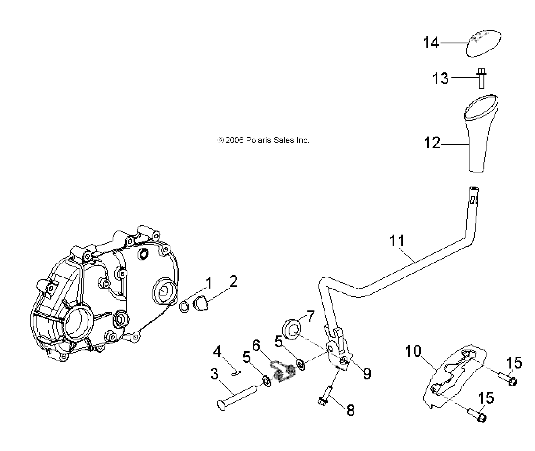 DRIVE TRAIN, TRANSMISSION SHIFT LEVER - A25YKA11N1/N5 (49ATVSHIFT07OTLW90)