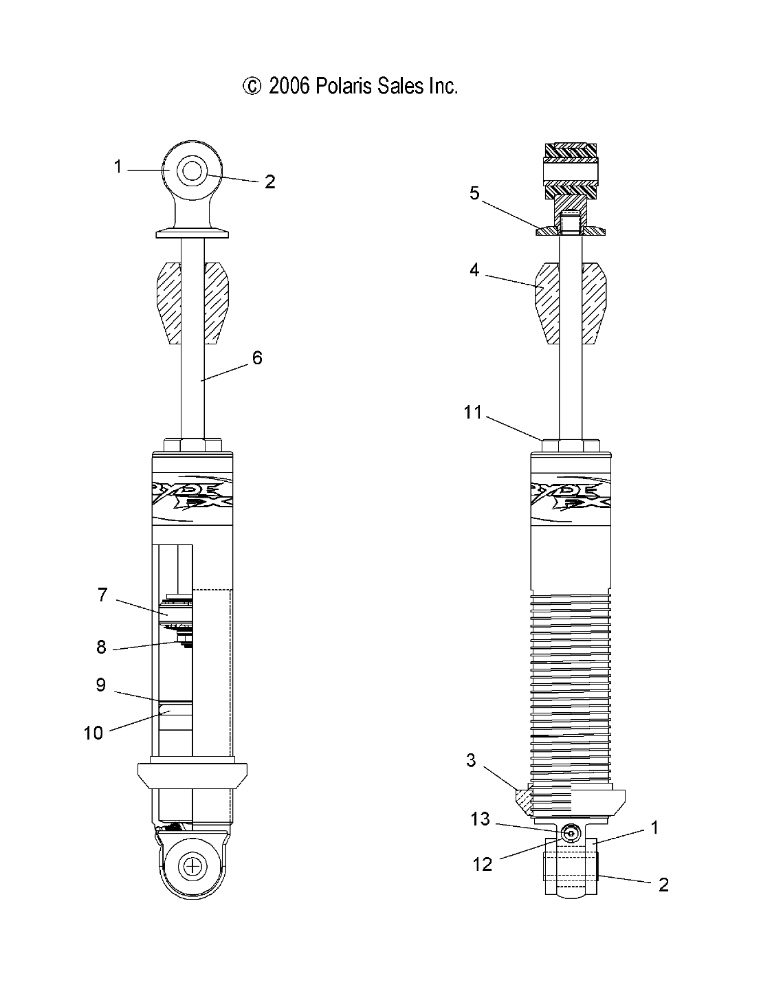 SHOCK, FRONT (7043259) - A07GP52AA/AB (49ATVSHOCKFRT7043259)