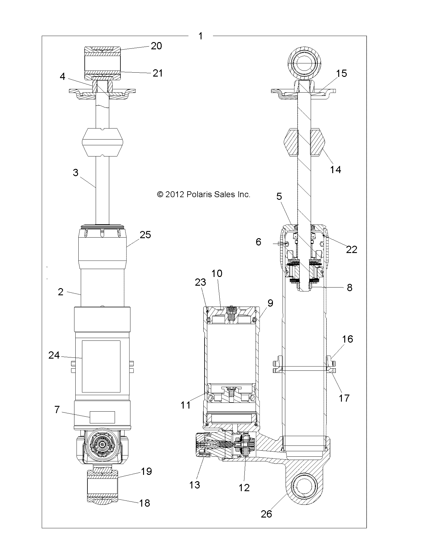 SUSPENSION, SHOCK, FRONT - A13GH8EAK (49ATVSHOCKFRT7043854)