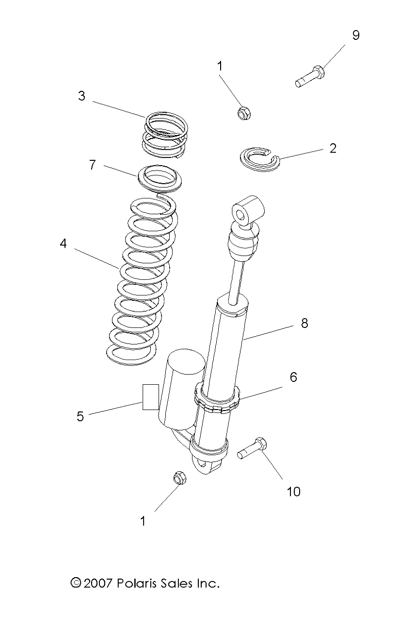 SUSPENSION, REAR SHOCK MOUNTING - A09BA50FA (49ATVSWINGARM08SCRAM2X4)