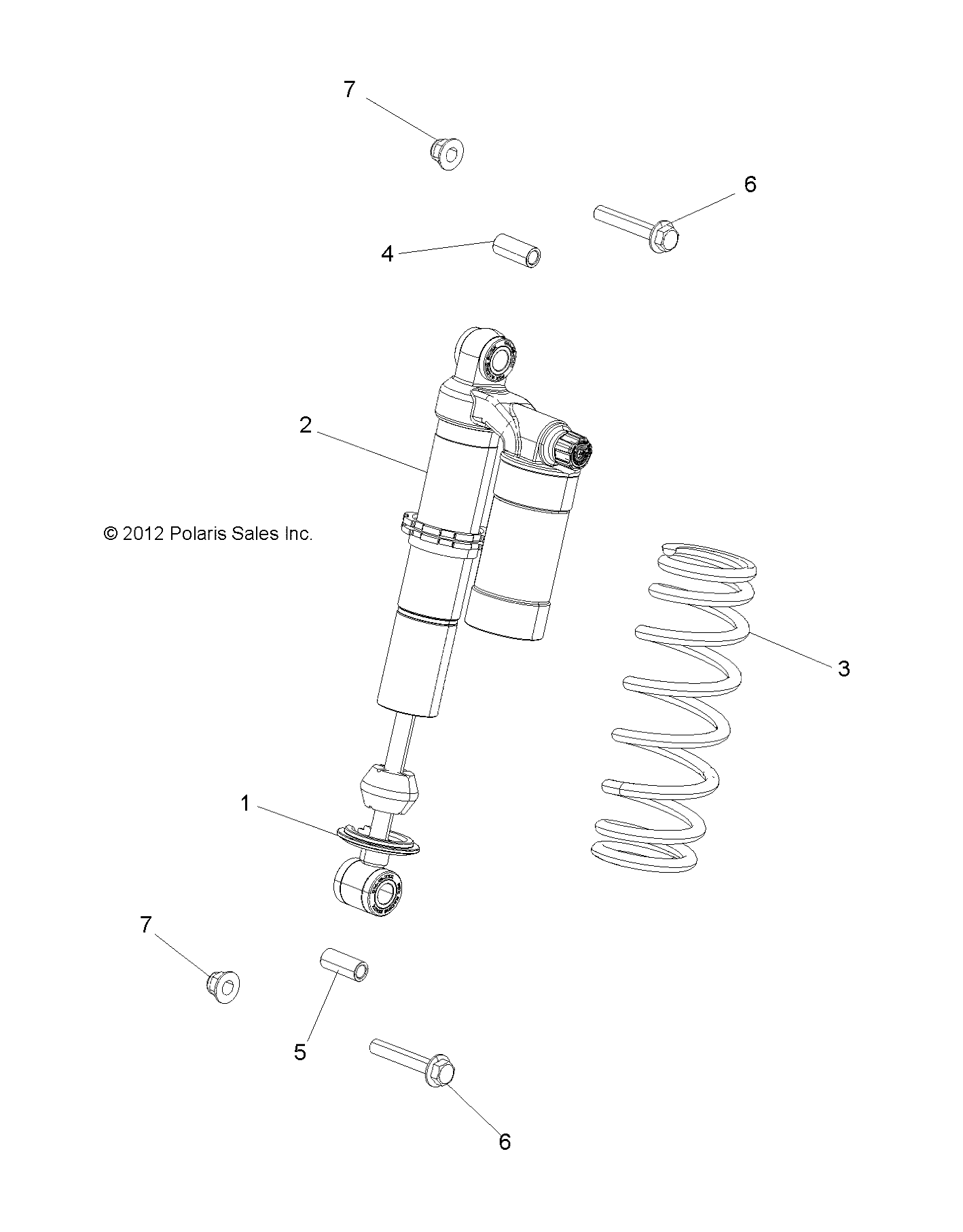 SUSPENSION, SHOCK, FRONT, MOUNTING - A20SVE95KR (49ATVSHOCKMTG7043854)