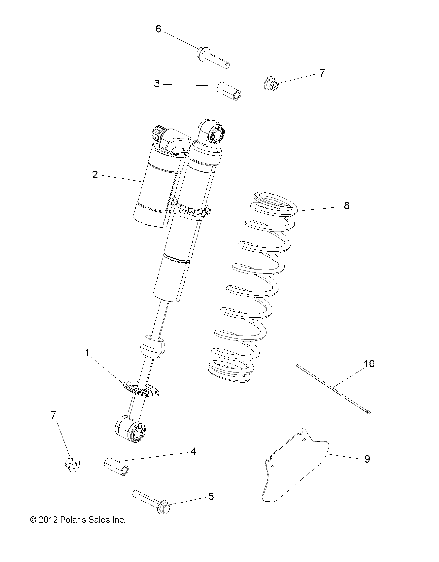 SUSPENSION, SHOCK, REAR, MOUNTING - A13GH8EAK (49ATVSHOCKMTG7043856)