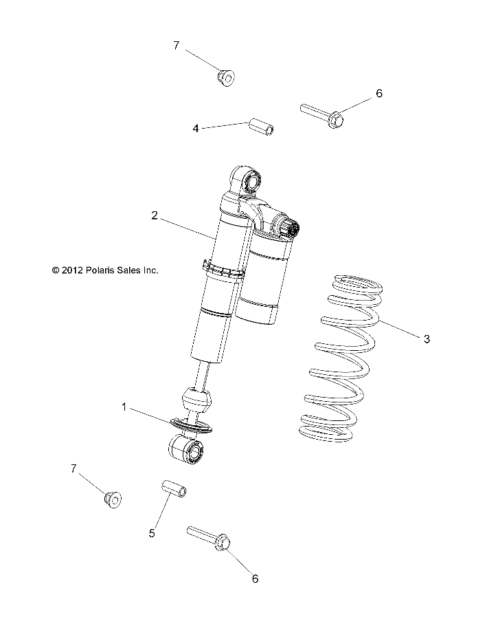 SUSPENSION, SHOCK, FRONT, MOUNTING - A14ZN8EAP (49ATVSHOCKMTG7044135)