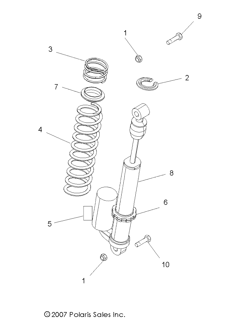 SUSPENSION, REAR SHOCK - A09BG50FA (49ATVSHOCKRR09SCRAM)