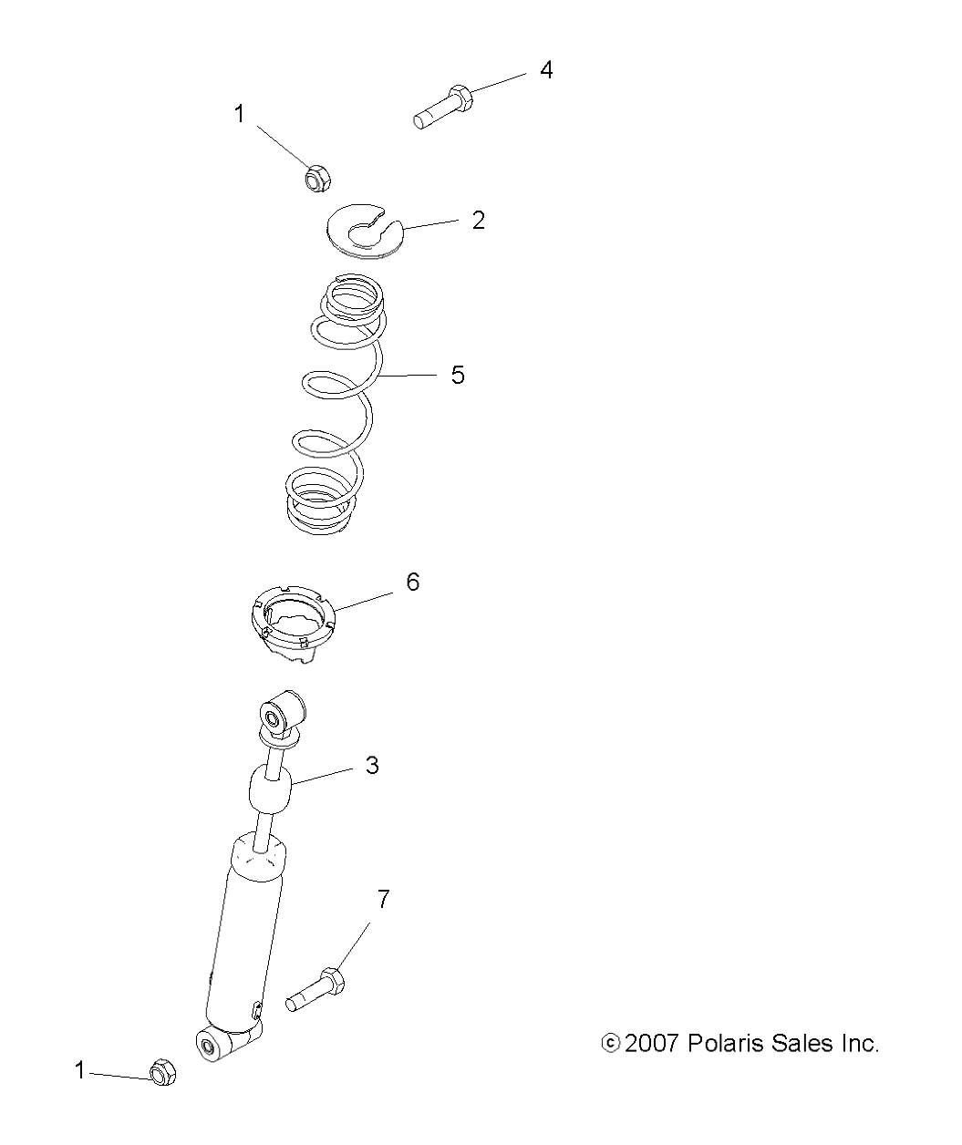 SUSPENSION, REAR SHOCK - A10EA32AA (49ATVSHOCKRR7042319)