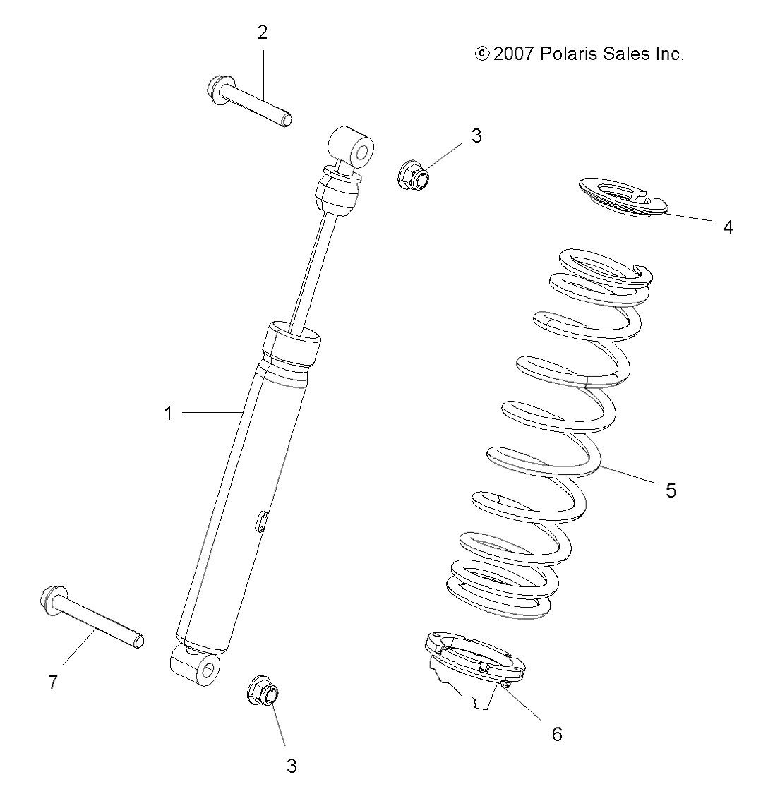 SUSPENSION, SHOCK, REAR - A14GH85AD (49ATVSHOCKRR7043169)