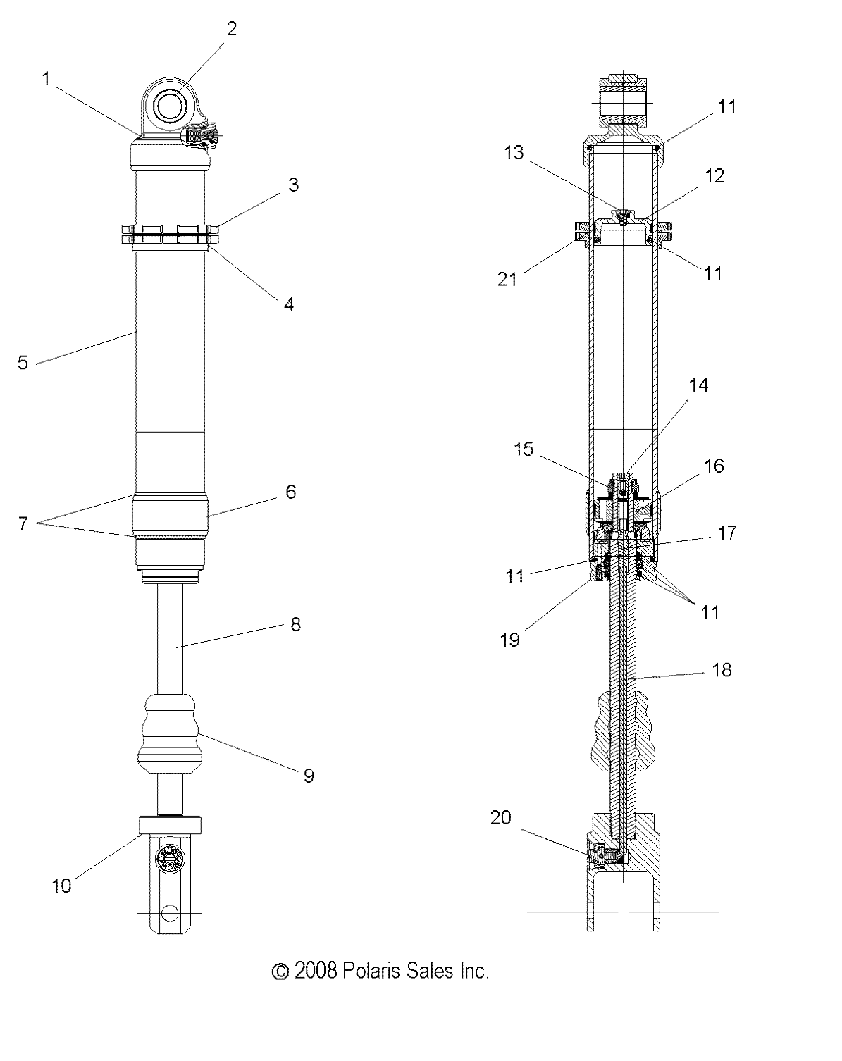 SUSPENSION, REAR SHOCK - A09GP52AA (49ATVSHOCKRR7043453)