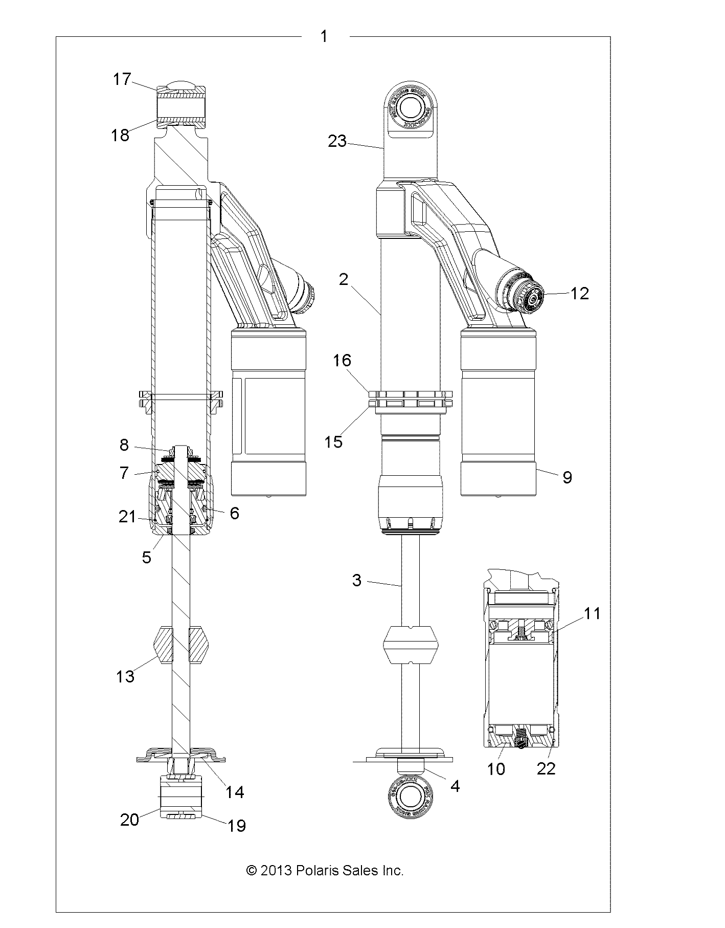 SUSPENSION, SHOCK, REAR - A15SVE95AW (49ATVSHOCKRR7044080)