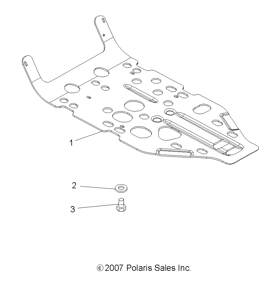 BODY, REAR GUARD - A08CL50AA (49ATVSKIDPLATE86X6)