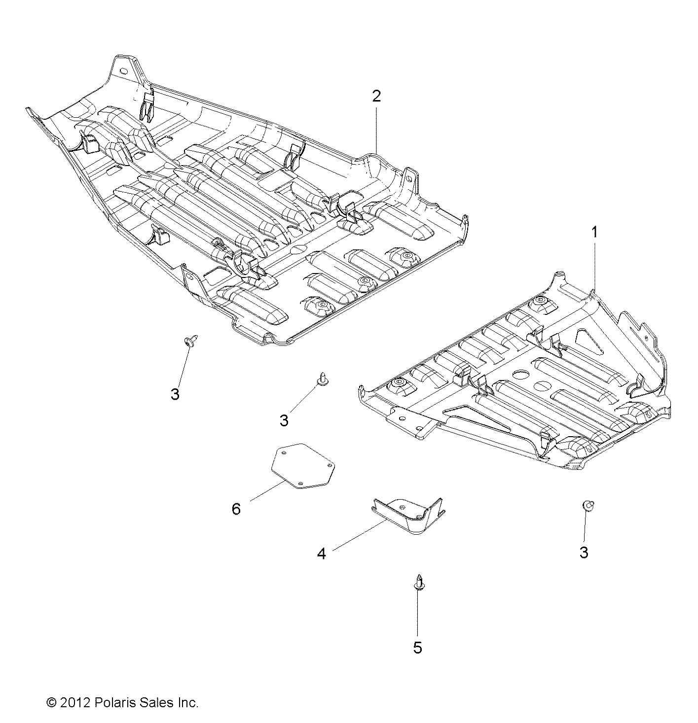 BODY, SKID PLATES - A13GH85AJ/EAK (49ATVSKIDPLATE13850SCRAM)