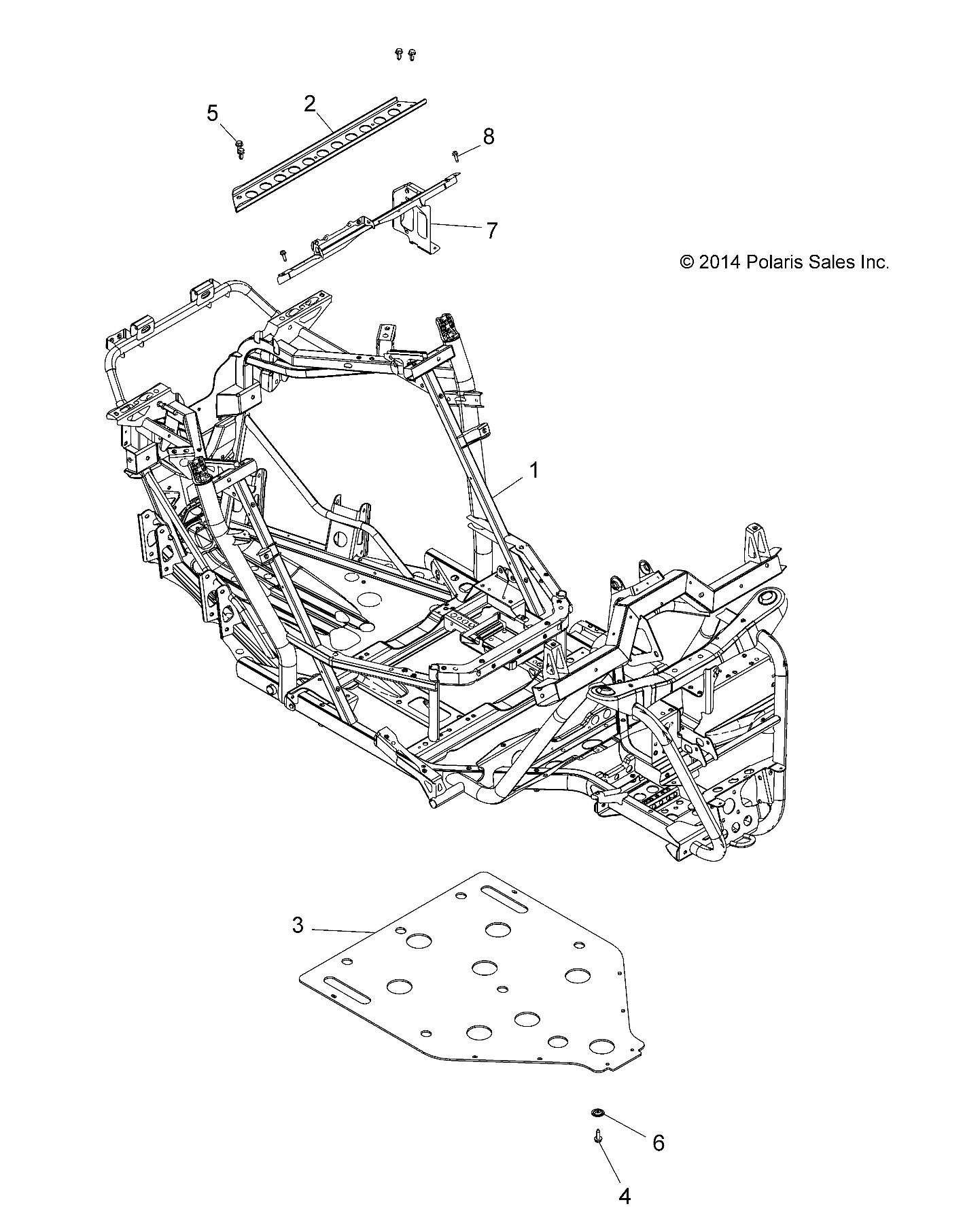 CHASSIS, MAIN FRAME AND SKID PLATE - A15DAA57EJ/EH/EEK (49ATVSKIDPLATE15325)