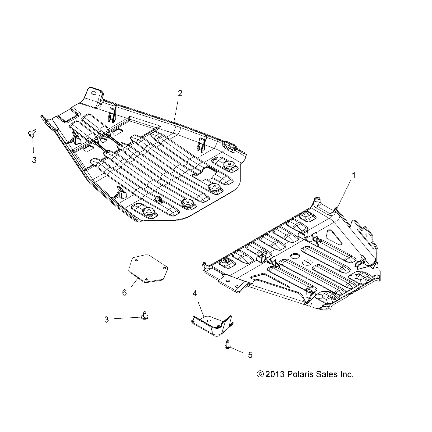 BODY, SKID PLATES - A18SYE85BB (49ATVSKIDPLATE15850TRG)