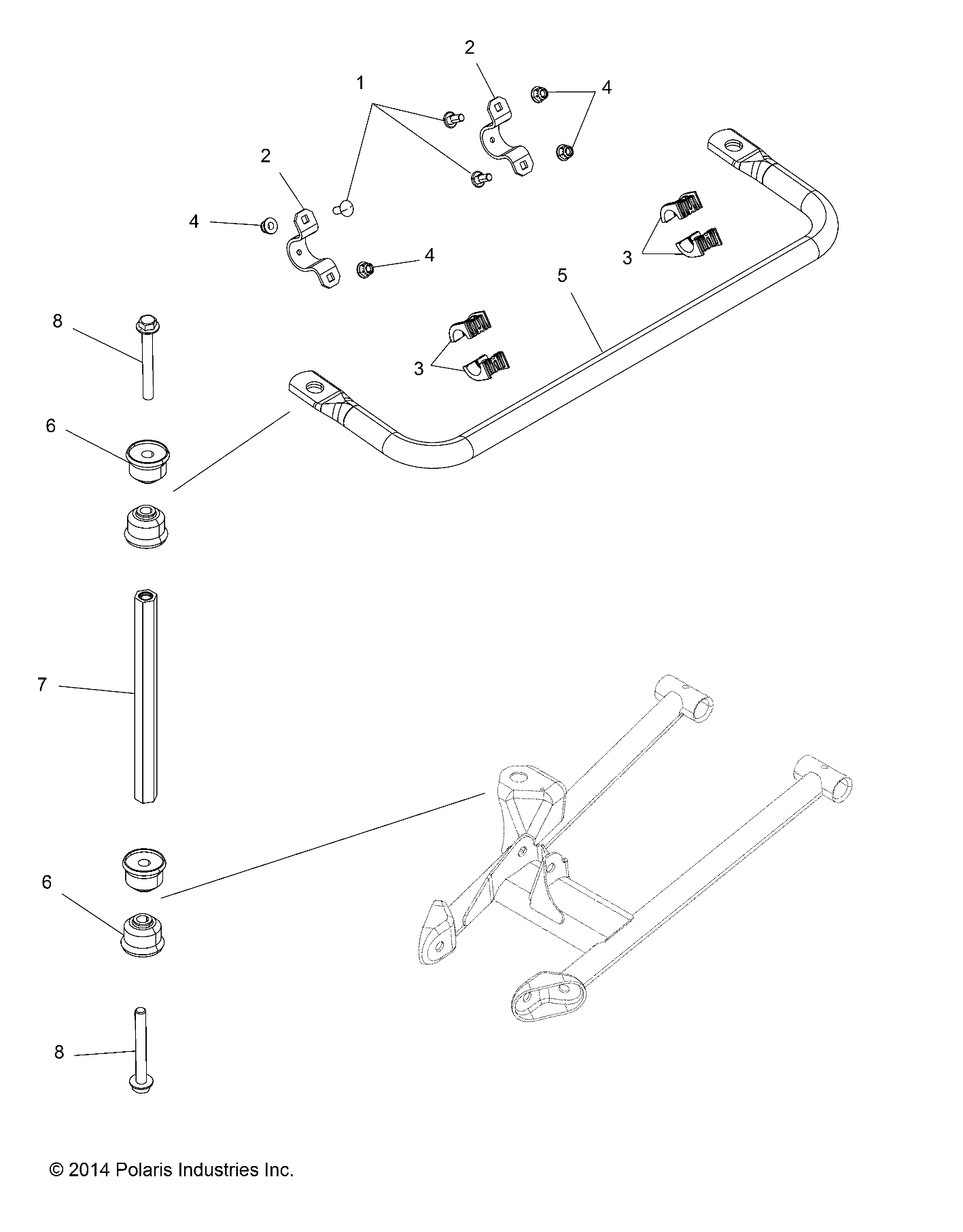 SUSPENSION, STABILIZER BAR - A15SYE95AX/L95AP (49ATVSTABILIZER15TR1000)