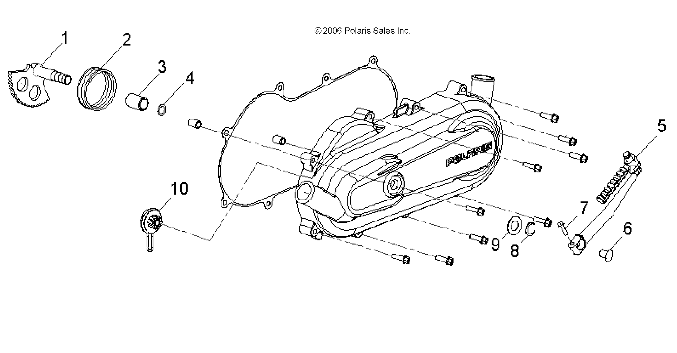 ENGINE, KICK START - A08FA09AA/AB/AC (49ATVSTARTER07OTLW90)