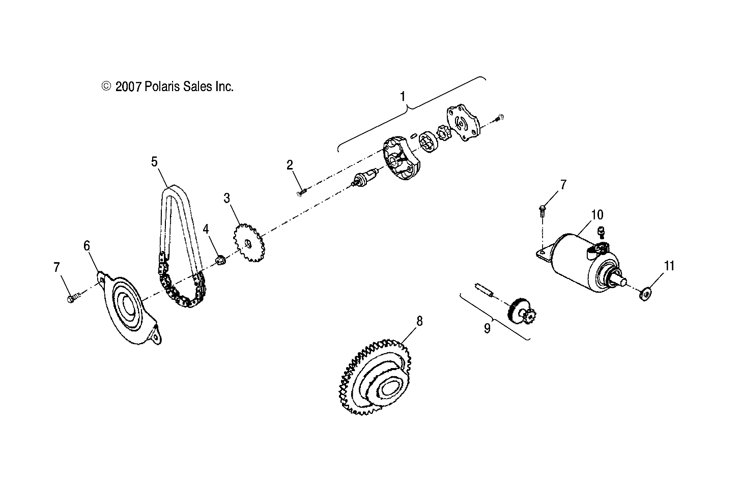 ENGINE, GENERATOR and STARTING MOTOR - A21YAP20A4/CA4 (49ATVSTARTER08PHX)