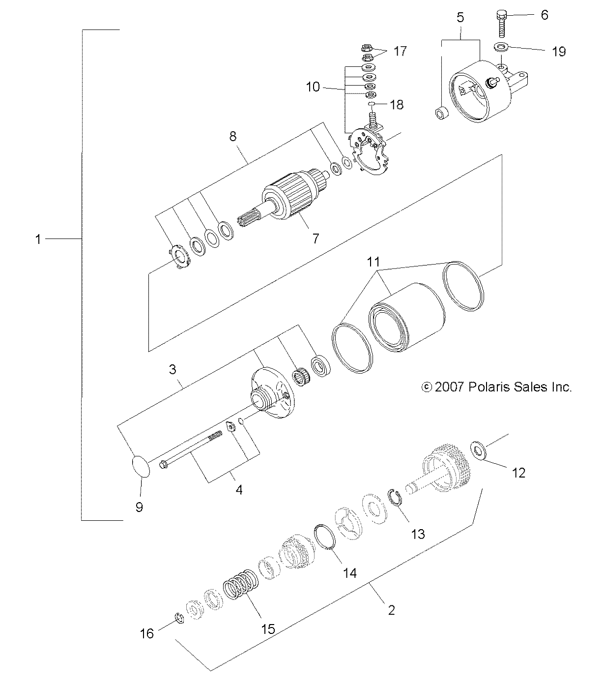 ENGINE, STARTING SYSTEM - A08LH46AQ/AX/AZ (49ATVSTARTER08SP400)