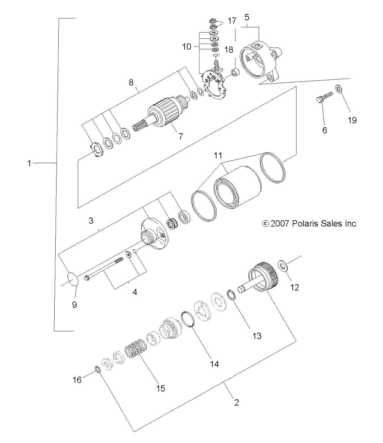 ENGINE, STARTING SYSTEM - A08DN50AF/AS/AW/AZ (49ATVSTARTER08SP500)