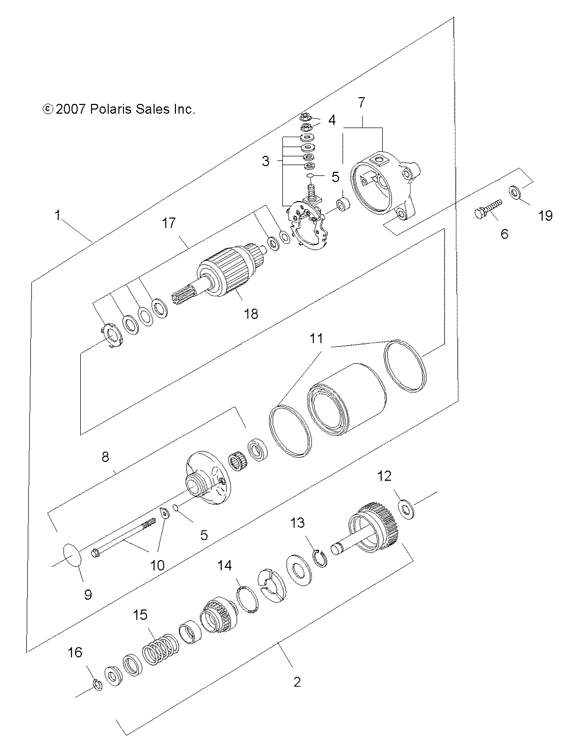 ENGINE, STARTING MOTOR - A08BA32AA (49ATVSTARTER08TB)