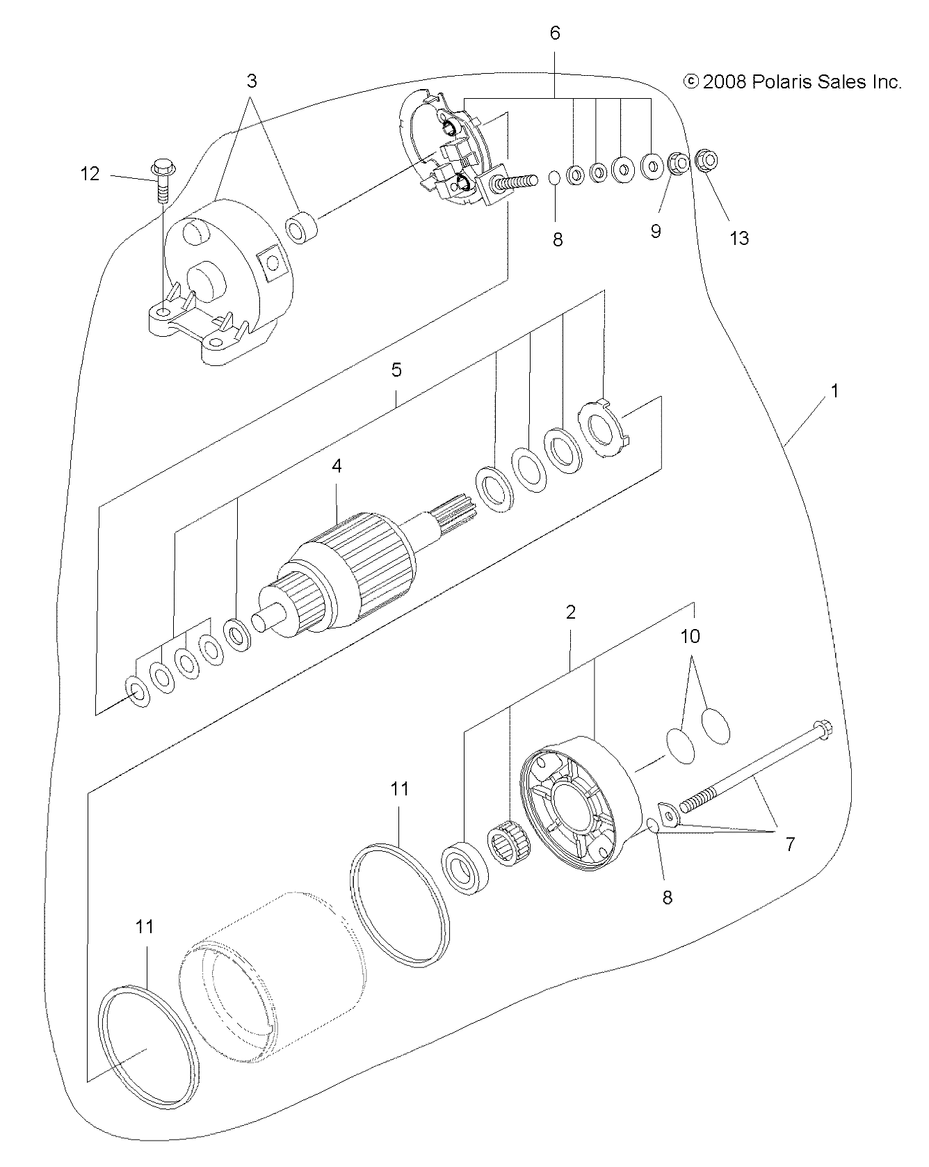 ENGINE, STARTING SYSTEM - A09ZN55AL/AQ/AS/AT/AX (49ATVSTARTER09SPXP550)