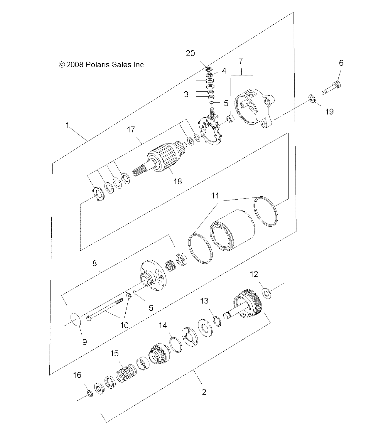 ENGINE, STARTING SYSTEM - A09BA50FA (49ATVSTARTER09TB)