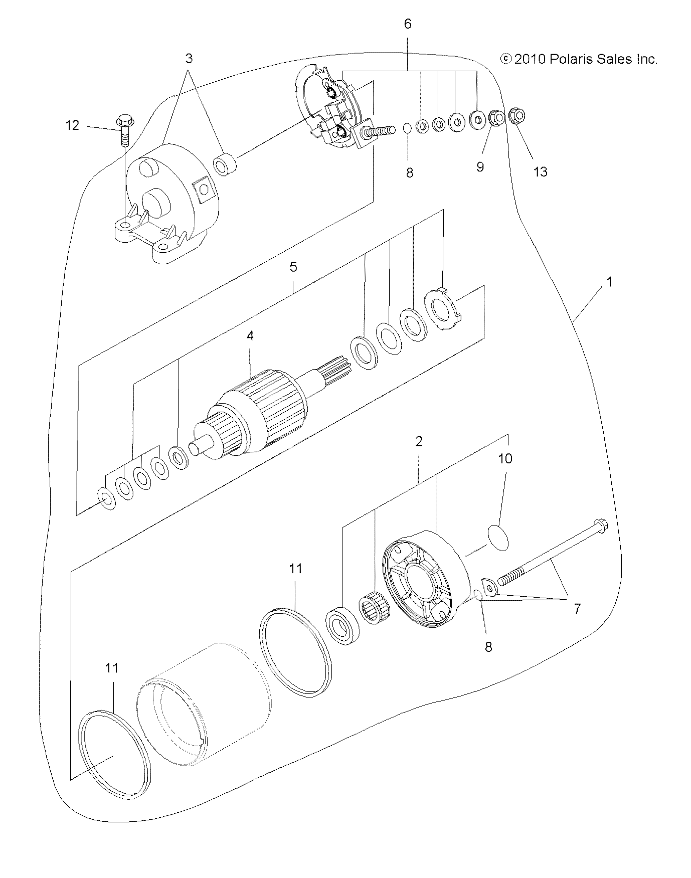 ENGINE, STARTING SYSTEM - A13ZN55AA/AQ/AZ (49ATVSTARTER11SPXP550)