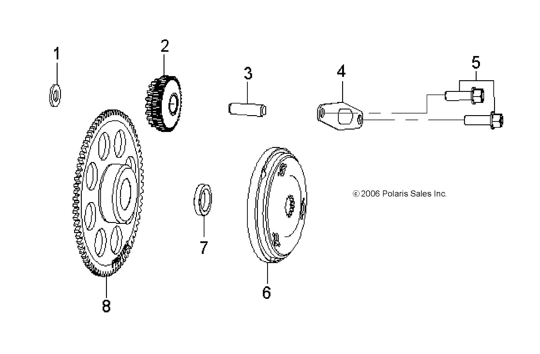 ENGINE, KICK START - A15YAK05AD/AF (49ATVSTARTER207OTLW90)