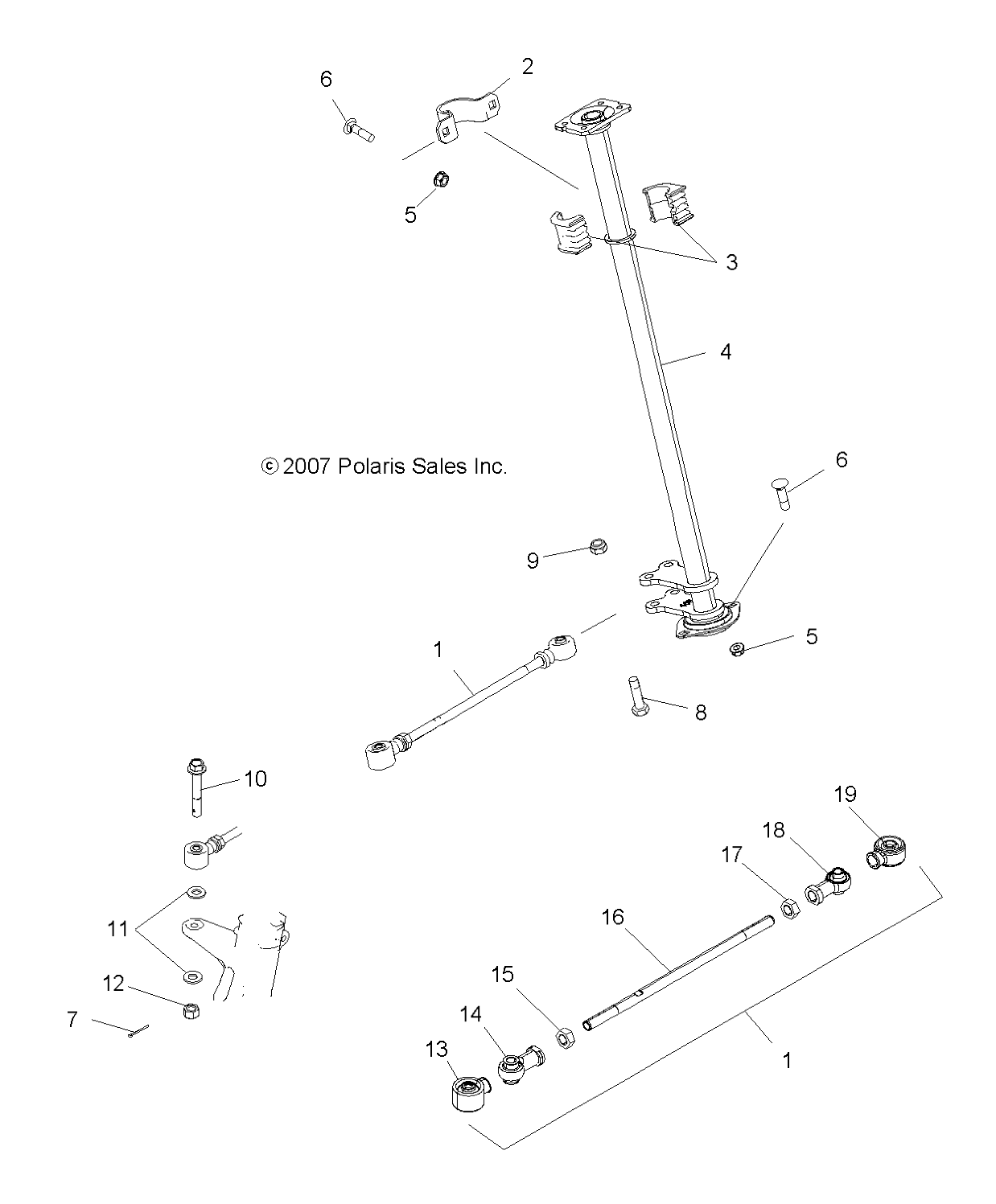 STEERING, STEERING POST - A08MH50AX/AZ (49ATVSTEERING086X6)