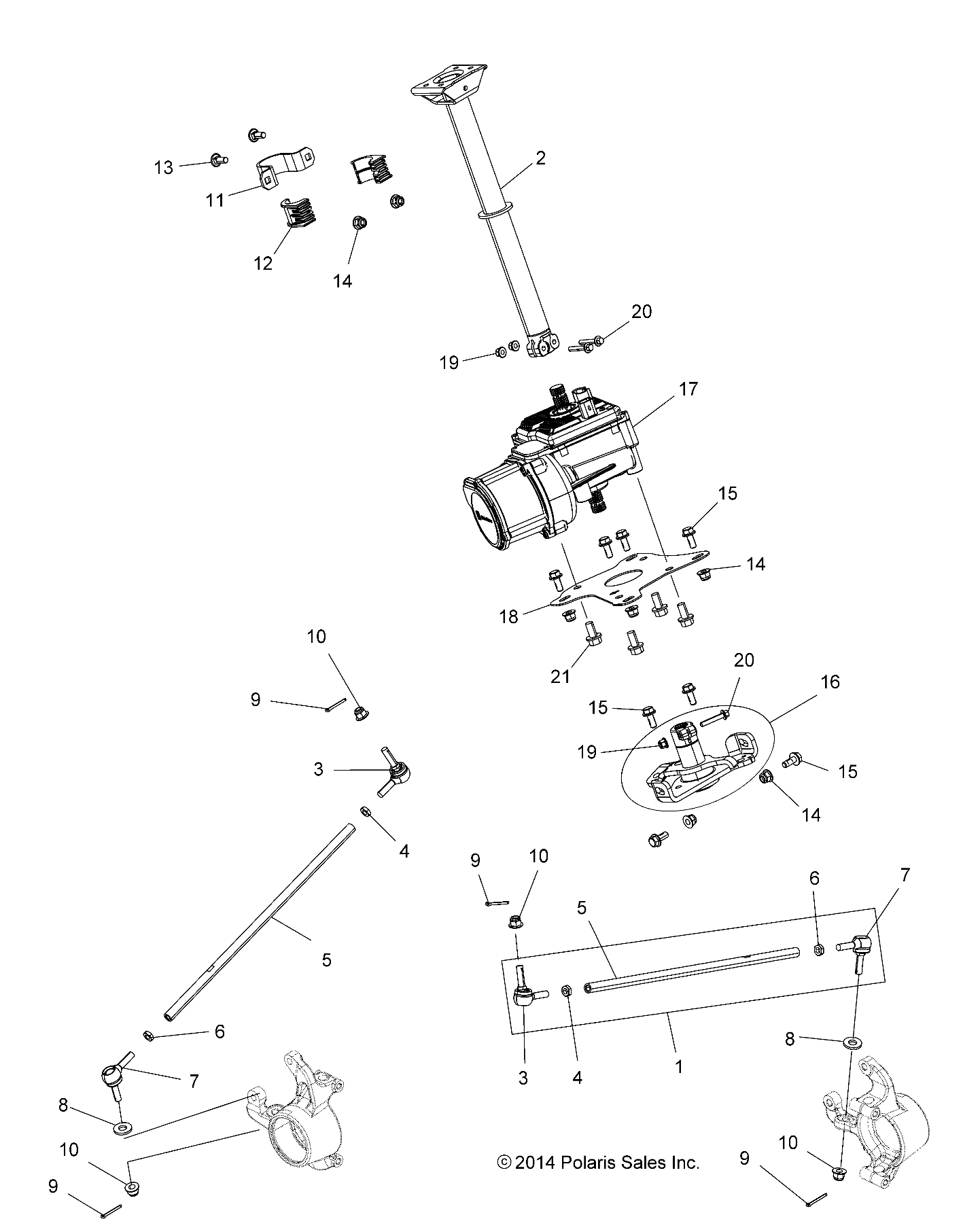 STEERING, STEERING POST ASM. - A16SXS95CK/CG