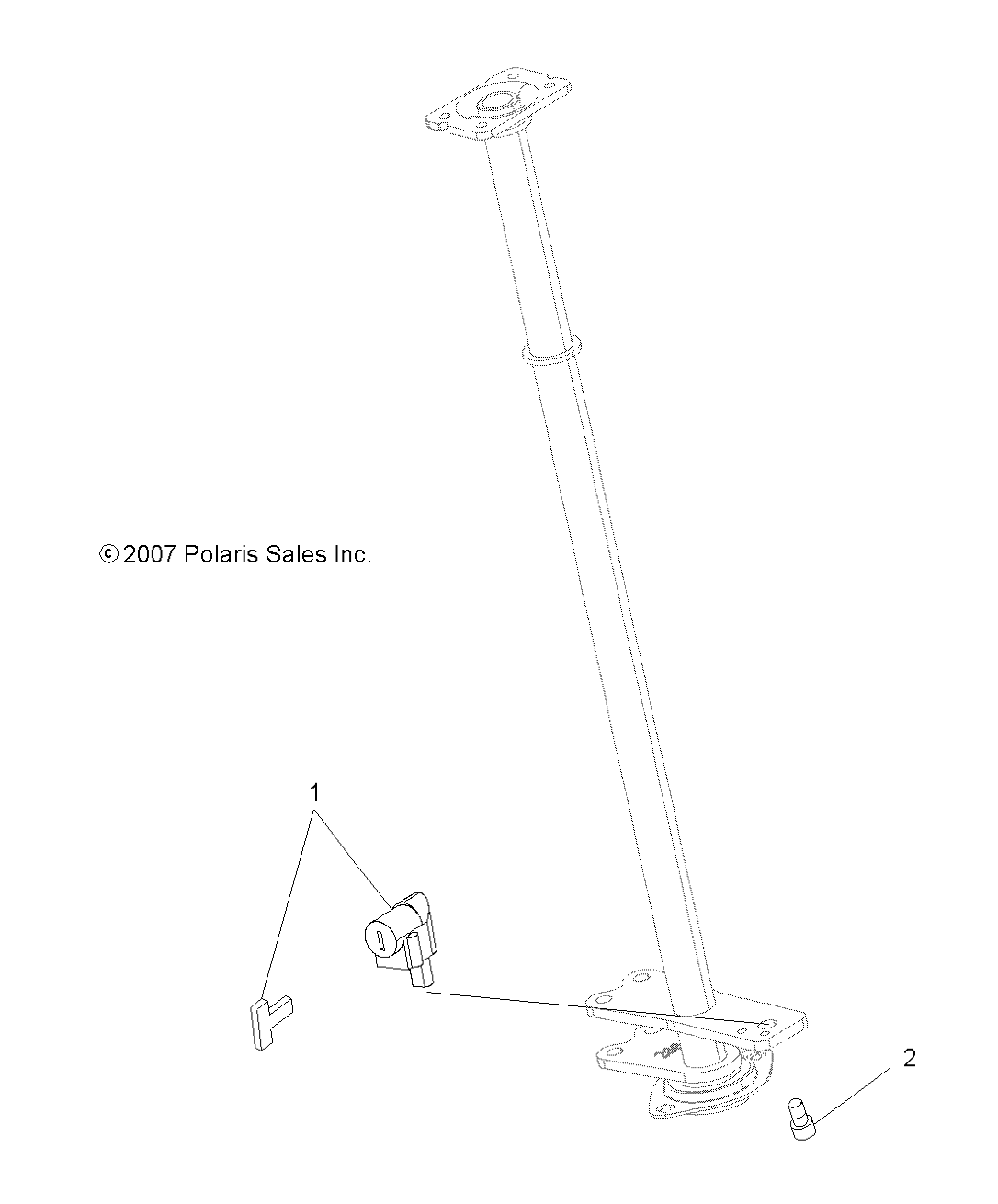 STEERING, STEERING POST LOCK - A09TN50EA (49ATVSTEERINGLOCK08X2500QUAD)