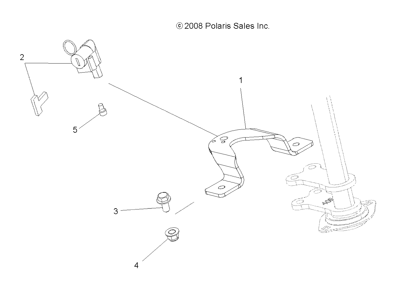 STEERING, STEERING LOCK - A09MN50ET (49ATVSTEERINGLOCK09SP500TR)