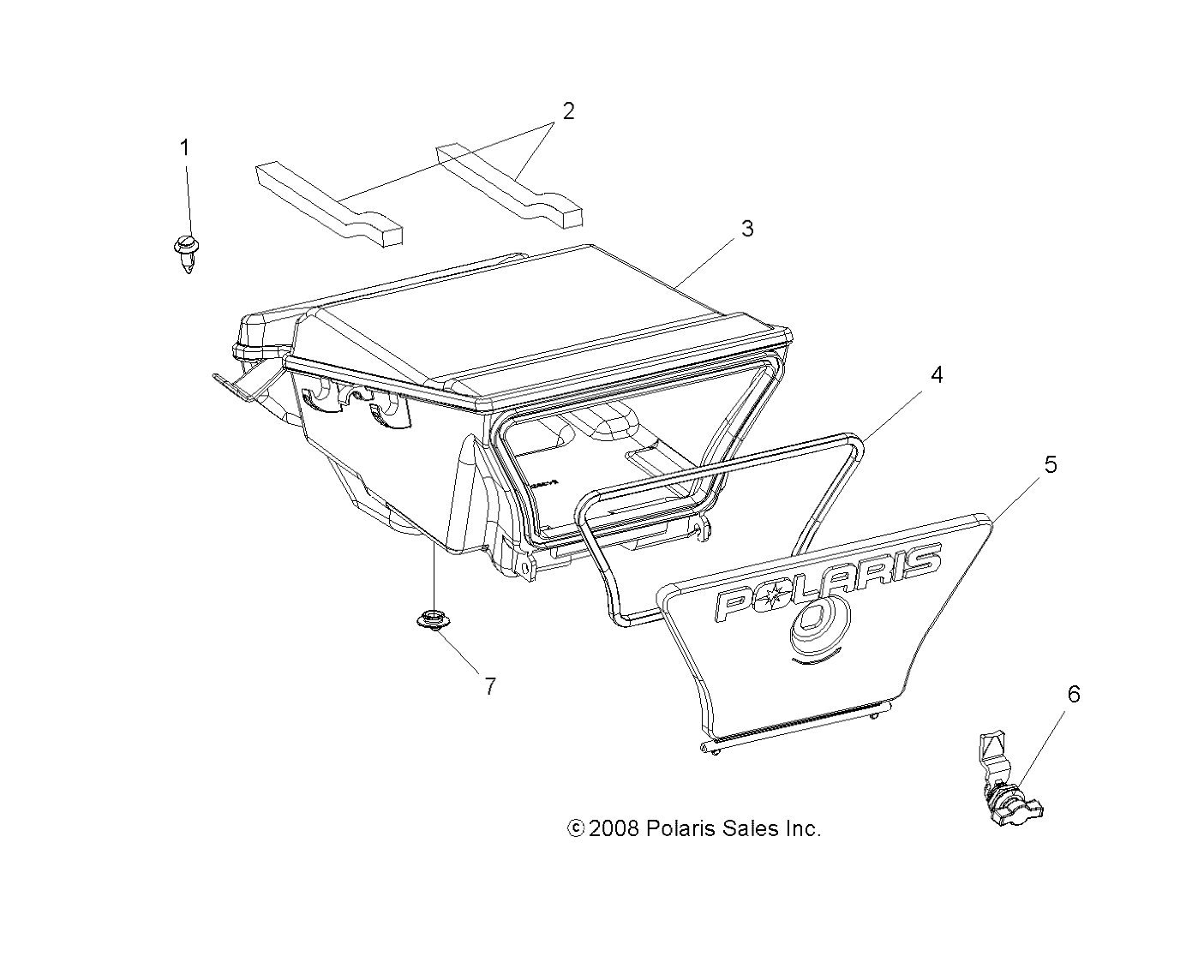 BODY, REAR STORAGE BOX - A11MH46AX/AZ (49ATVSTORAGERR09SP500)