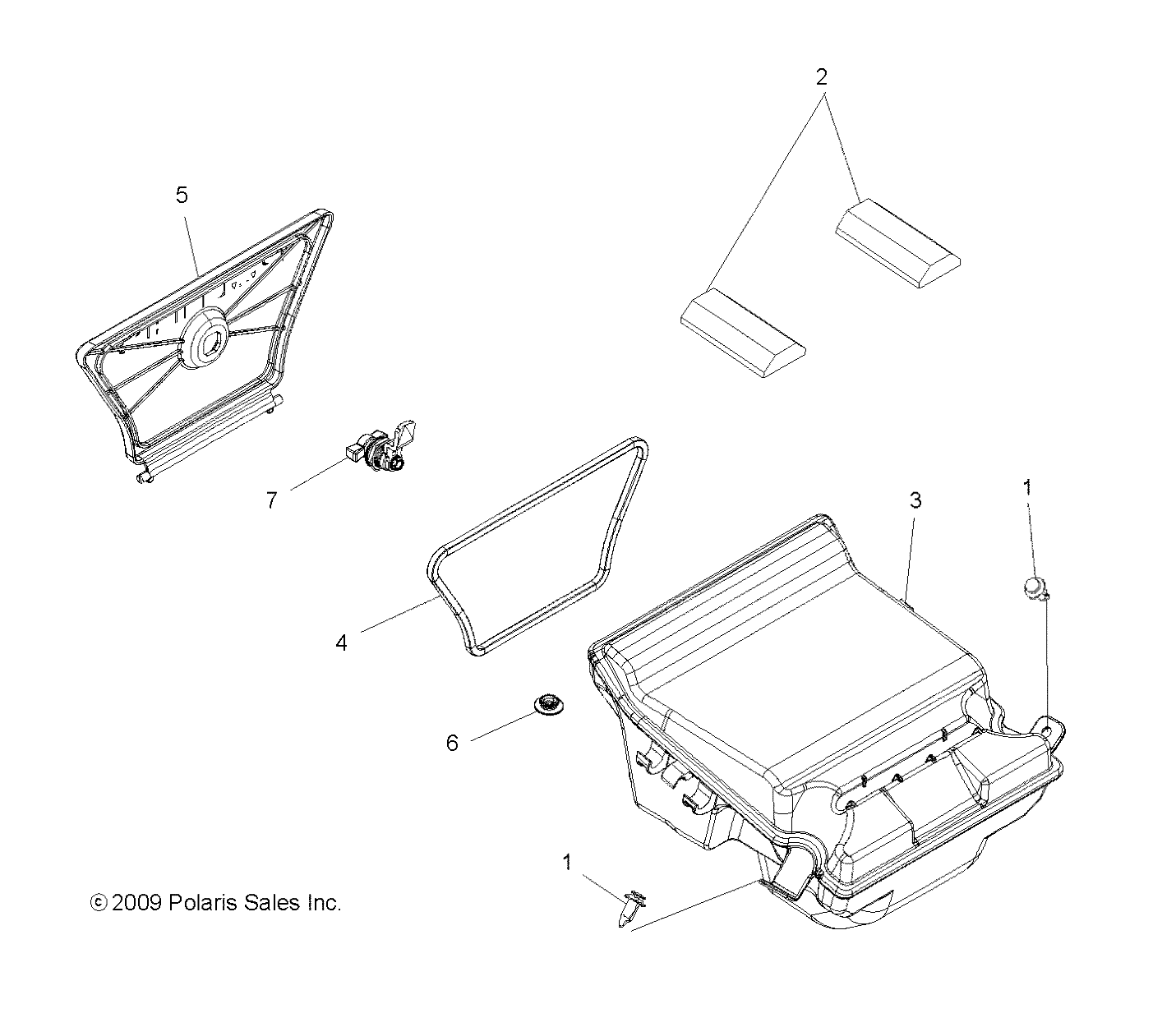 BODY, REAR STORAGE BOX - A10DH50AX/AZ (49ATVSTORAGERR10SP500TRG)