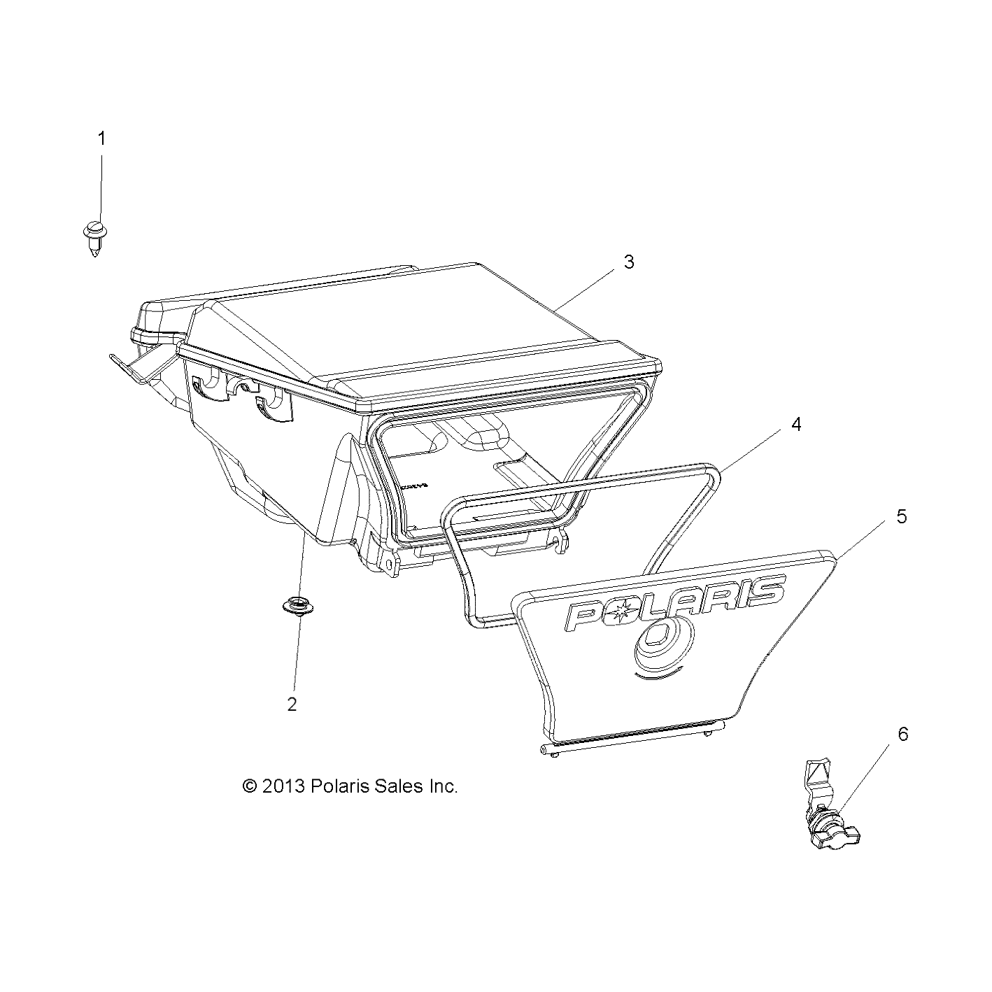 BODY, STORAGE BOX, REAR - A19SEA57R1/SEE57R1/7 (49ATVSTORAGERR14SP570)