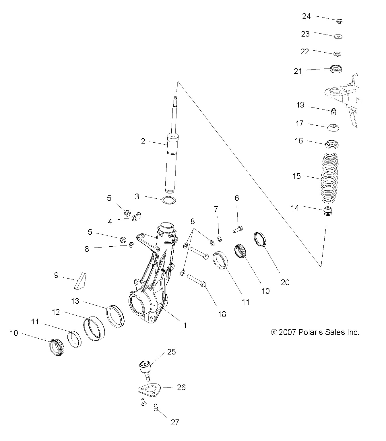 SUSPENSION, FRONT STRUT - A08CL50AA (49ATVSTRUT086X6)