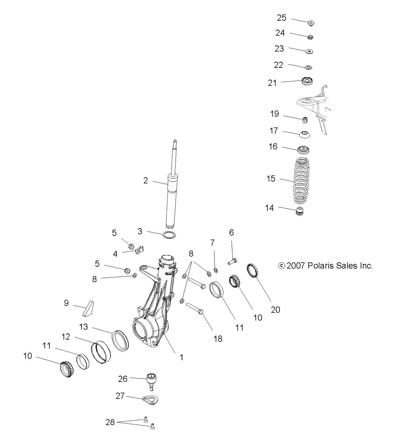 SUSPENSION, FRONT STRUT - A09BG50AA (49ATVSTRUT08SCRAM)