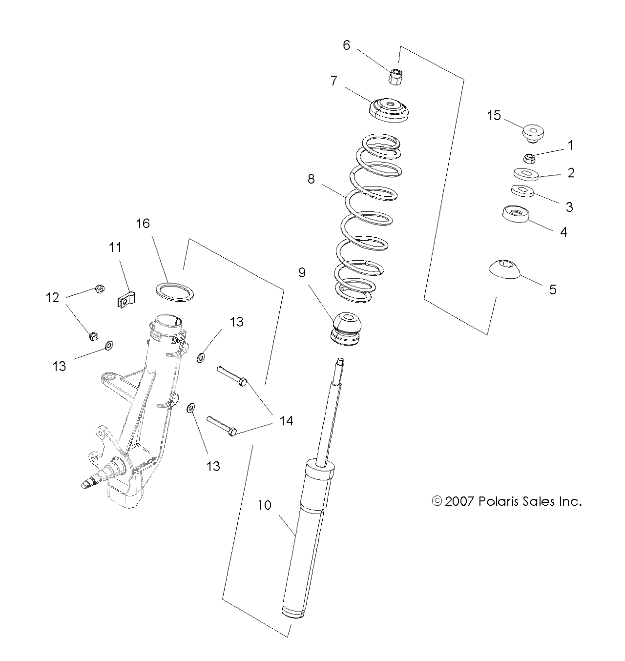 SUSPENSION, FRONT STRUT - A09BA32AA (49ATVSTRUT08TB)