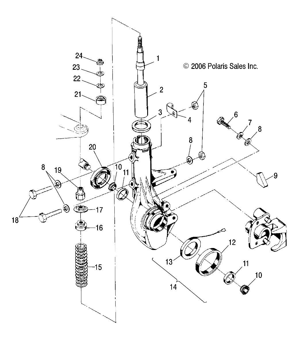 SUSPENSION, STRUT, FRONT - A07CL50AA (49ATVSTRUT6X6)