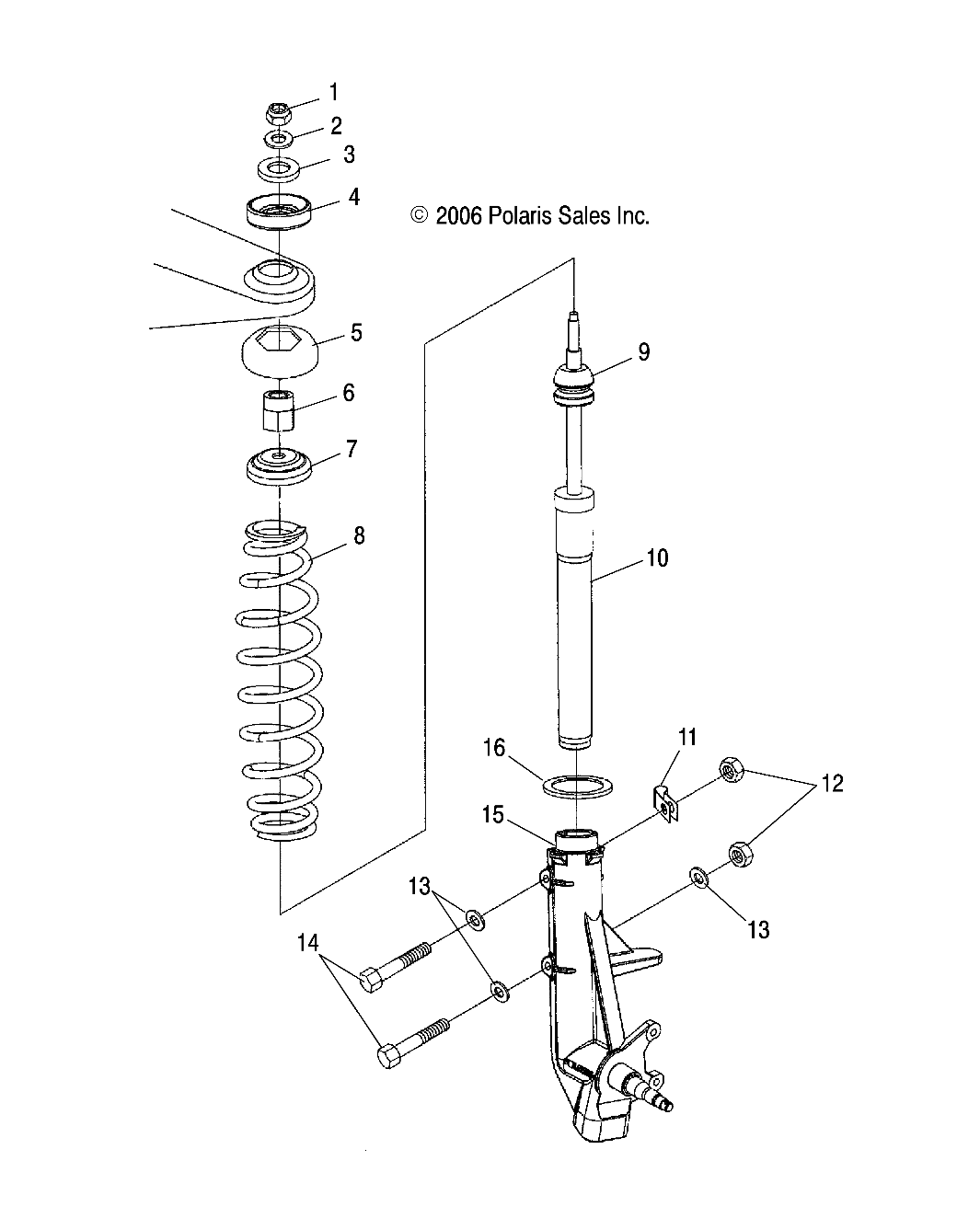 SUSPENSION, STRUT, FRONT - A09CA32AA (49ATVSTRUTBOSS)