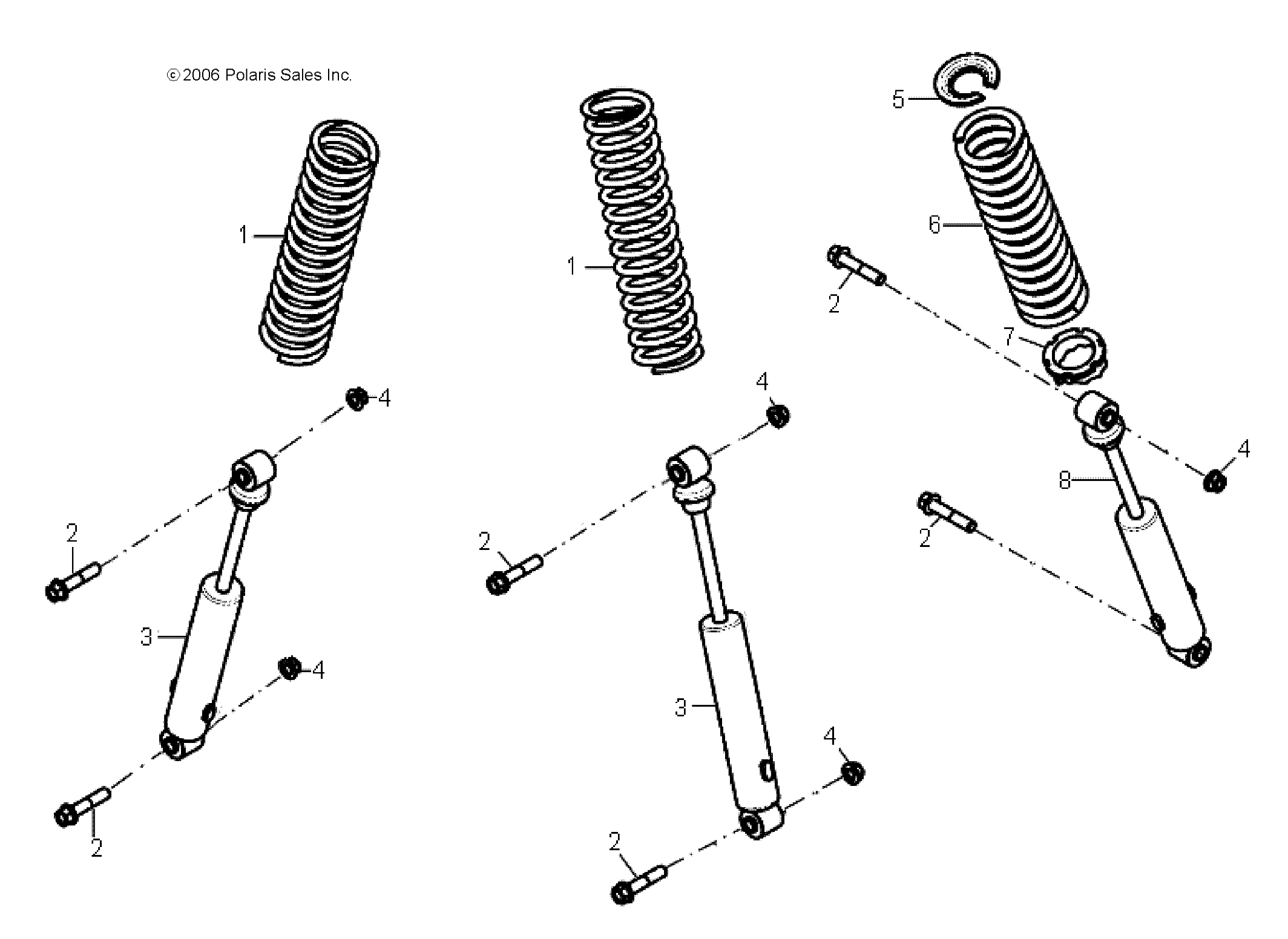 SUSPENSION - A07KA05CA/CB/CD (49ATVSUSP07PRED50)