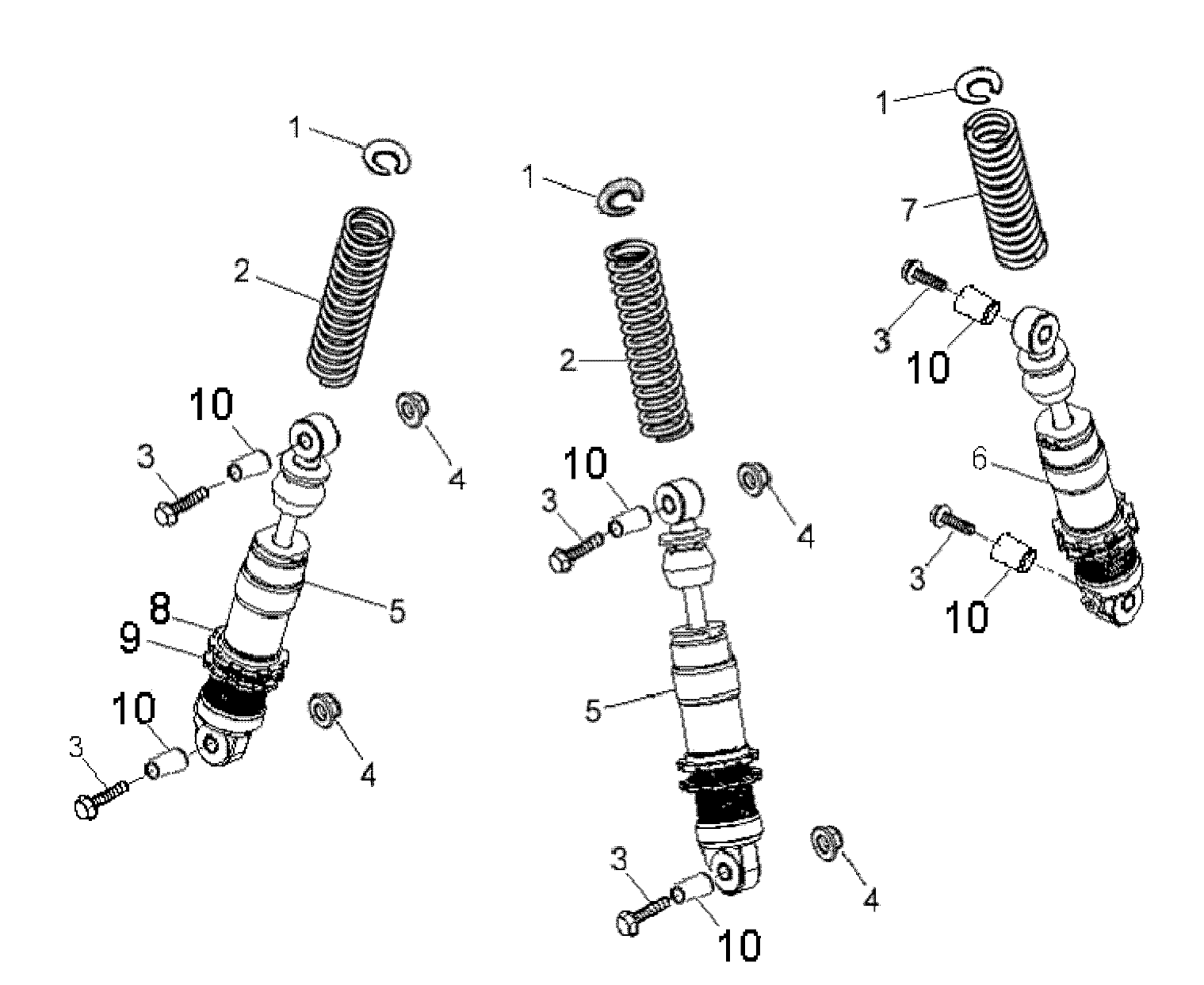 SUSPENSION, SHOCKS - A08KA09AC (49ATVSUSP08OUT90AC)